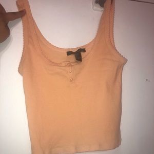 forever 21 light orange crop top